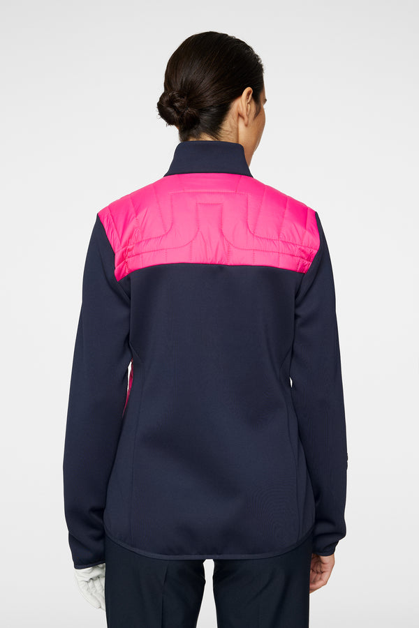J.lindeberg Holma Quilt Hybrid Jacket Pink Peacock