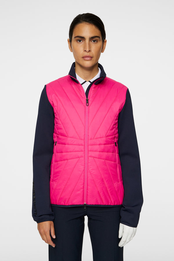 j.lindeberg Holma Quilt Hybrid Jacket Pink Peacock