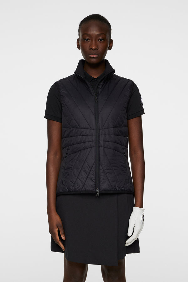 j.lindeberg Holma Quilt Hybrid Vest Black