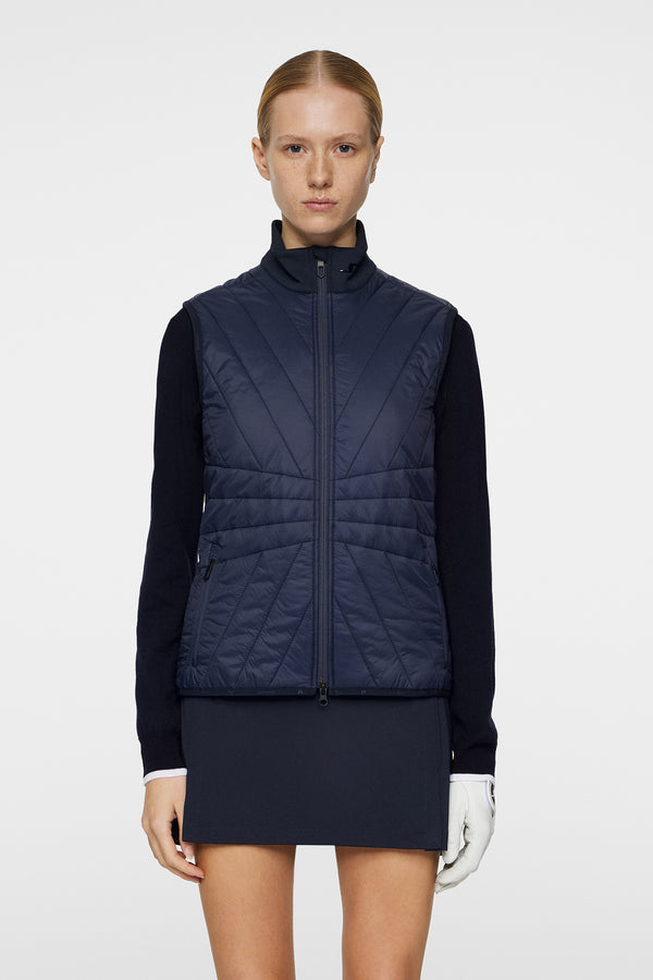 j.lindeberg Holma Quilt Hybrid Vest JL Navy