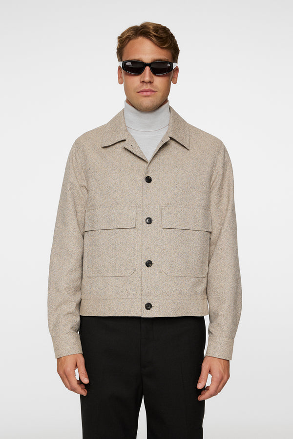 j.lindeberg Housten 2 Tone Overshirt Moonbeam