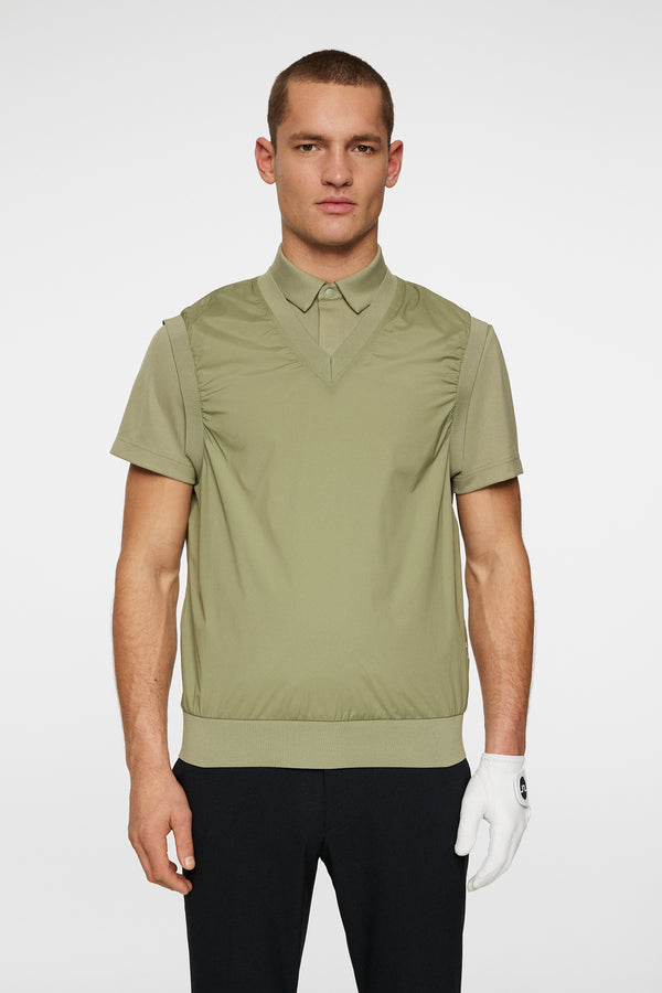 j.lindeberg Hybrid Vest Windbreaker Oil Green