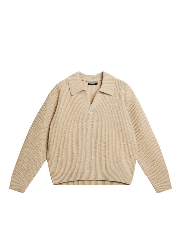 j.lindeberg Jethro Heavy Polo Knit Moonbeam