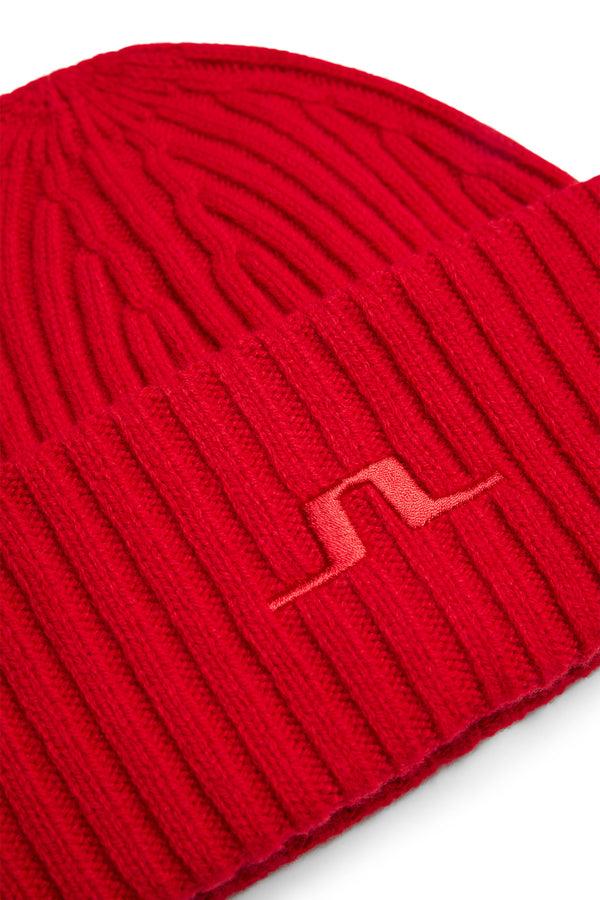 J.lindeberg Jive Wool Beanie Barbados Cherry