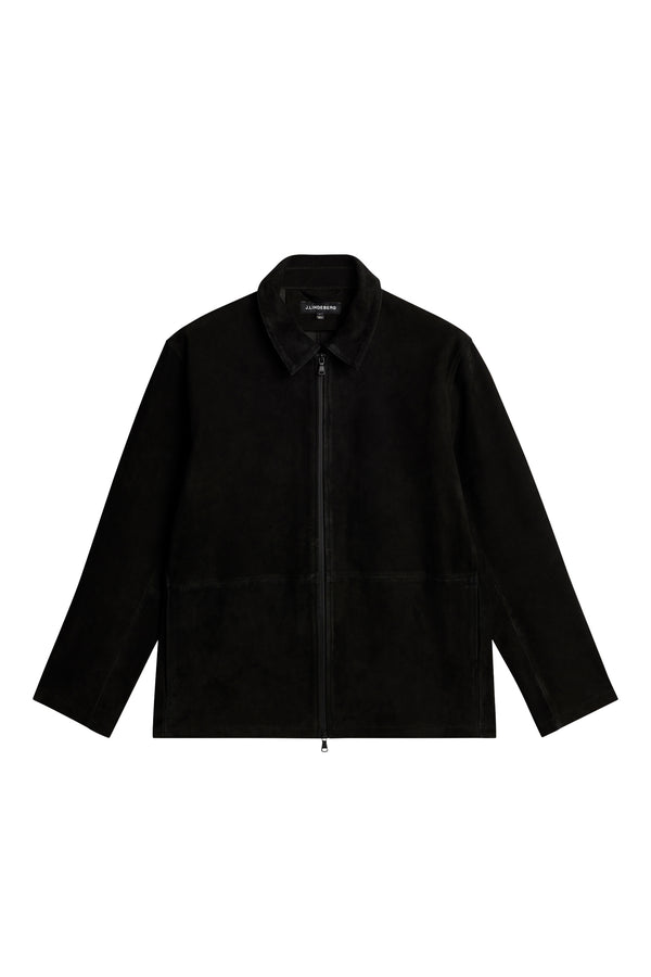 J.lindeberg Jonah WR Suede Overshirt Black