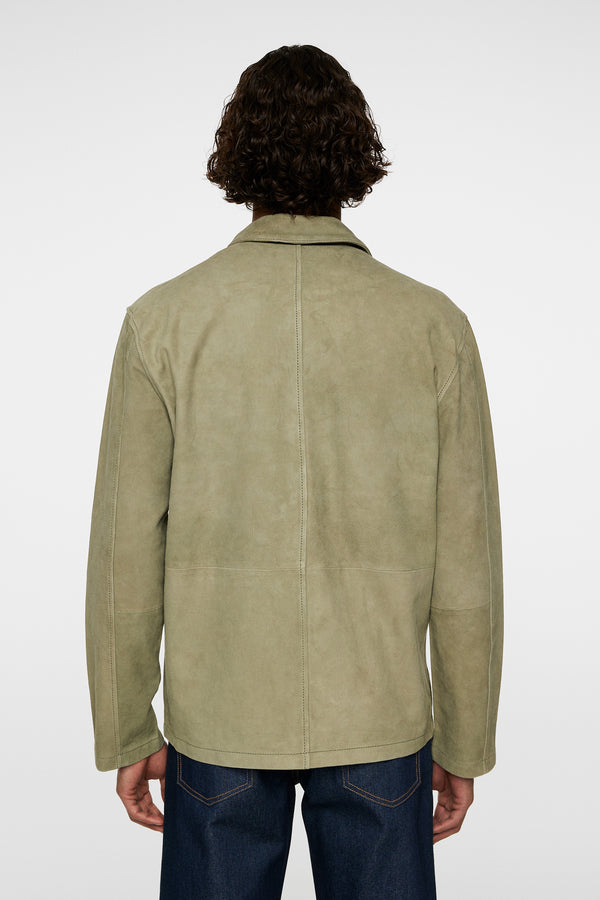 J.lindeberg Jonah WR Suede Overshirt Olivine