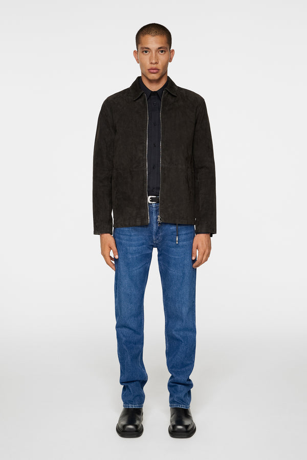 J.lindeberg Jonah WR Suede Overshirt Washed Black