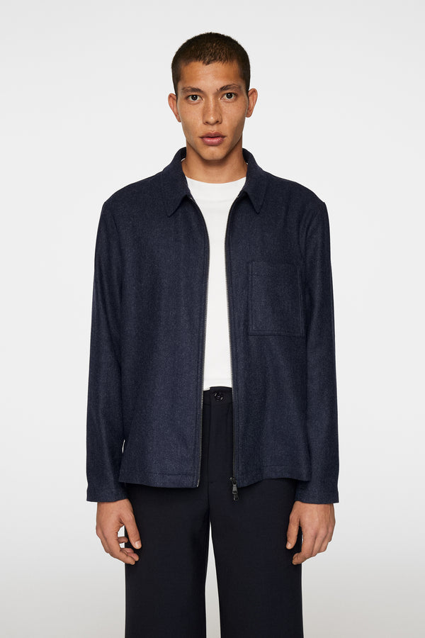 j.lindeberg Julius Cash Flannel Overshirt JL Navy