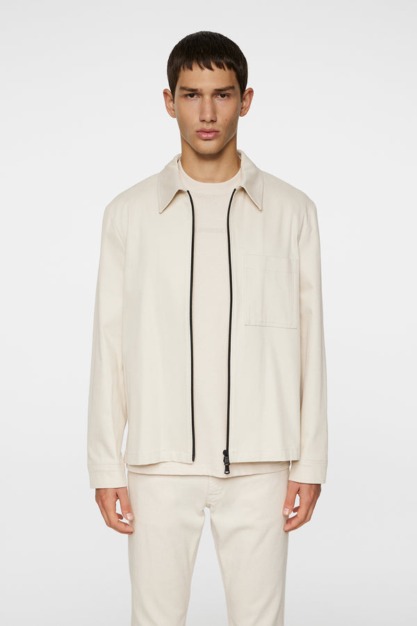 j.lindeberg Julius Cotton Twill Overshirt Moonbeam