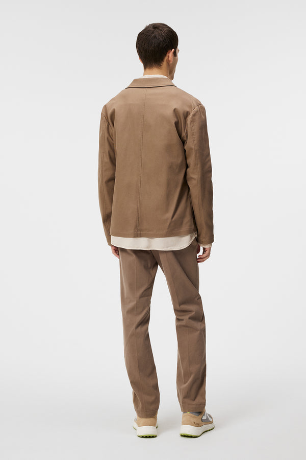 J.lindeberg Julius Cotton Twill Overshirt Walnut