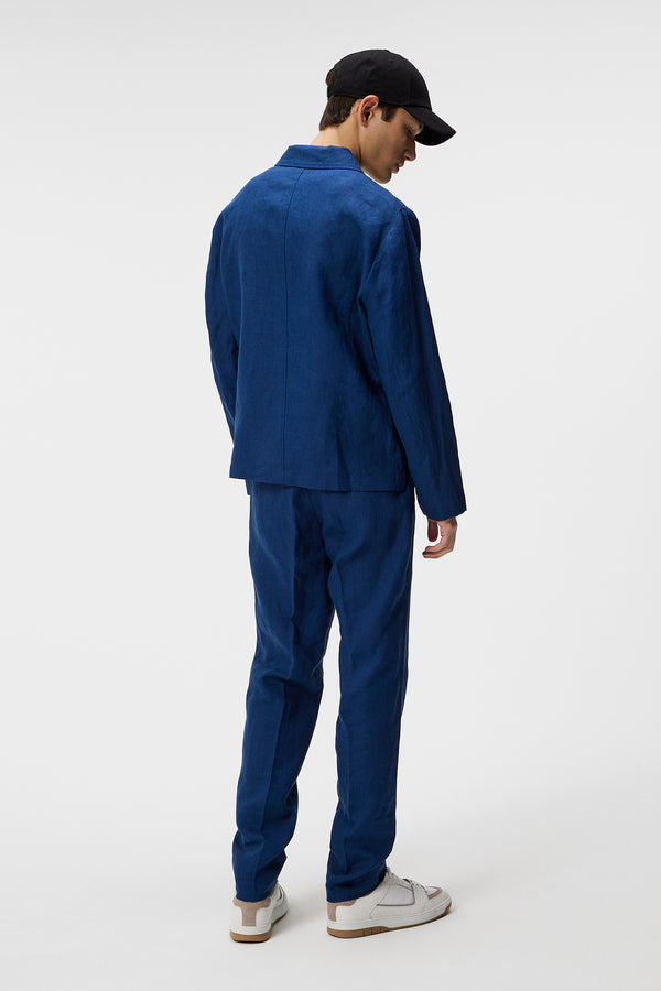 J.lindeberg Julius Linen Overshirt Estate Blue