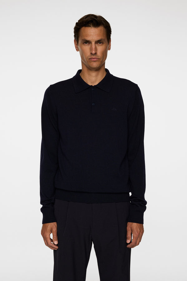 j.lindeberg Kai Knitted Merino Polo JL Navy