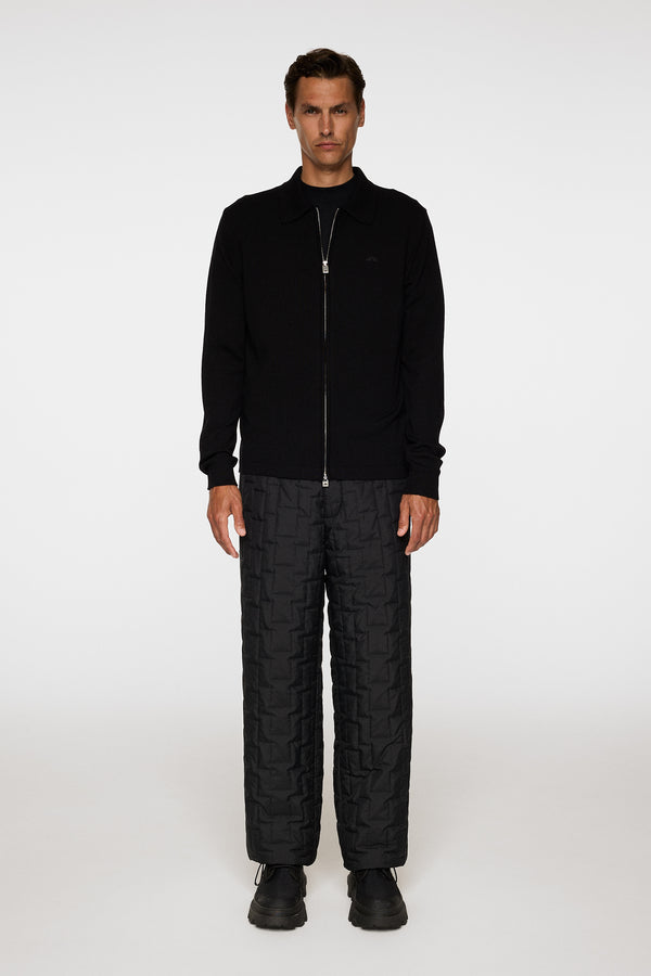 J.lindeberg Kaleb Merino Zip Cardigan Black