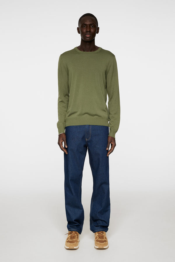 J.lindeberg Keane Light Merino Crew Neck Olivine