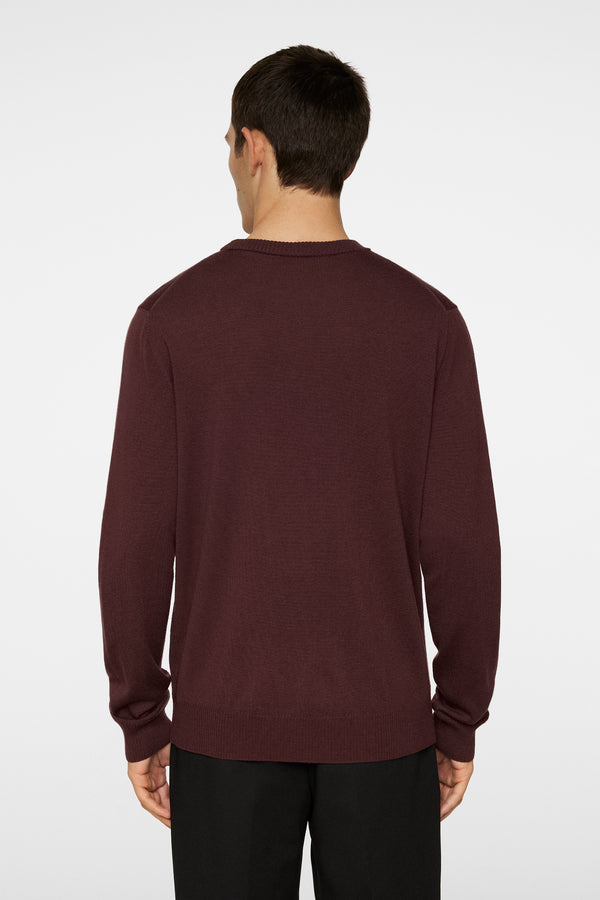 J.lindeberg Keane Merino Crew Neck Huckleberry