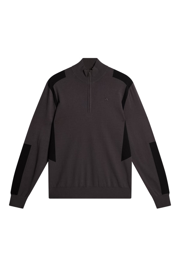 J.lindeberg Kendrick Knitted Zip Sweater Asphalt