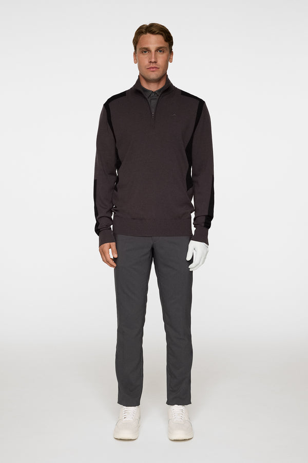 J.lindeberg Kendrick Knitted Zip Sweater Asphalt