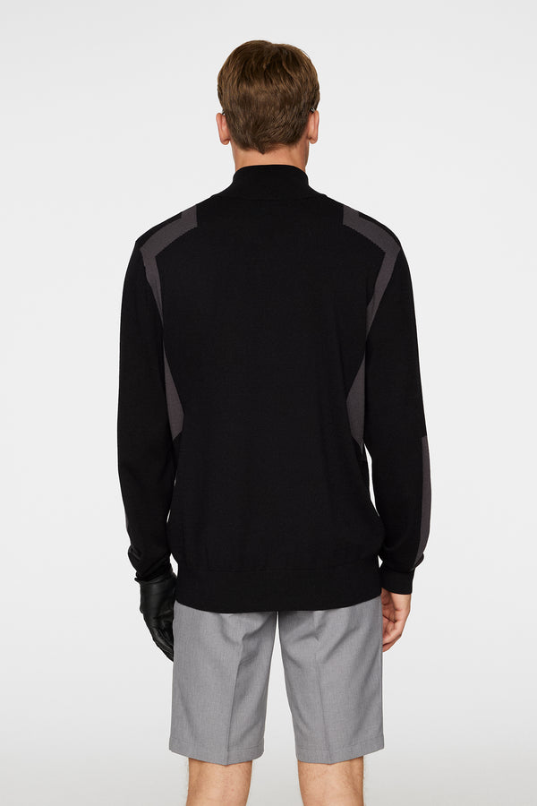J.lindeberg Kendrick Knitted Zip Sweater Black