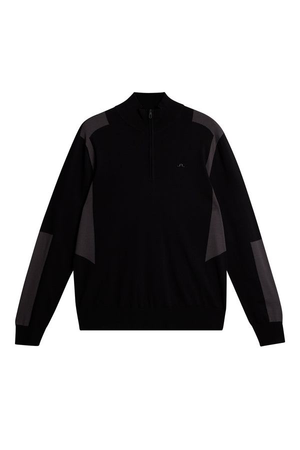 J.lindeberg Kendrick Knitted Zip Sweater Black