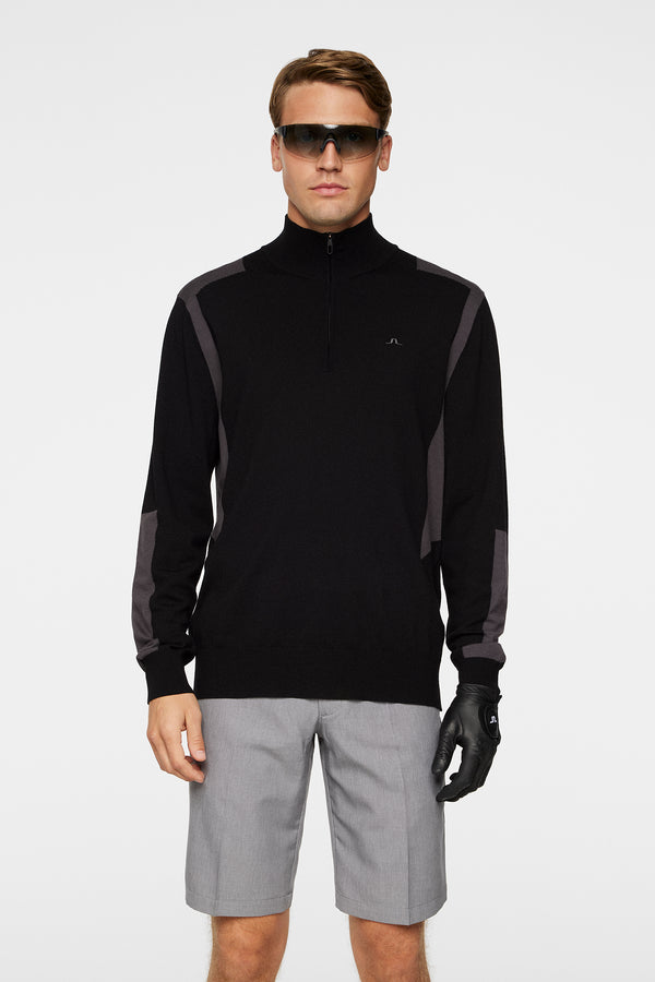 j.lindeberg Kendrick Knitted Zip Sweater Black