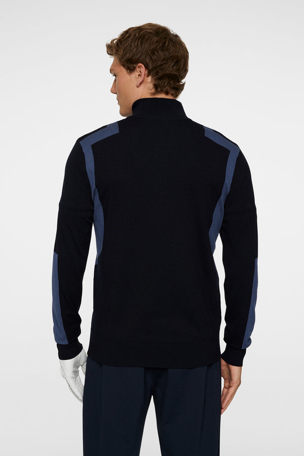 J.lindeberg Kendrick Knitted Zip Sweater JL Navy
