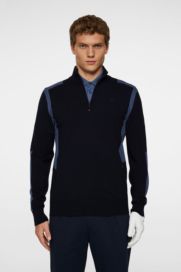 j.lindeberg Kendrick Knitted Zip Sweater JL Navy