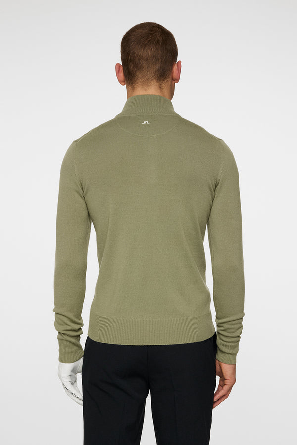 J.lindeberg Kian Zipped Sweater Oil Green