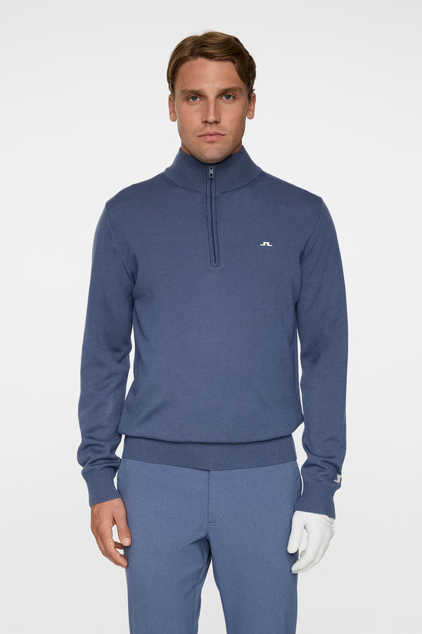 j.lindeberg Kian Zipped Sweater Vintage Indigo