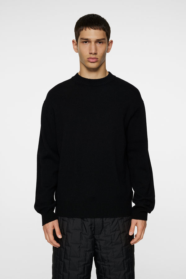 j.lindeberg Kino Merino Crew Black