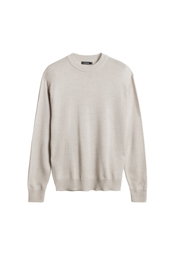 J.lindeberg Kino Merino Crew Moonbeam Melange