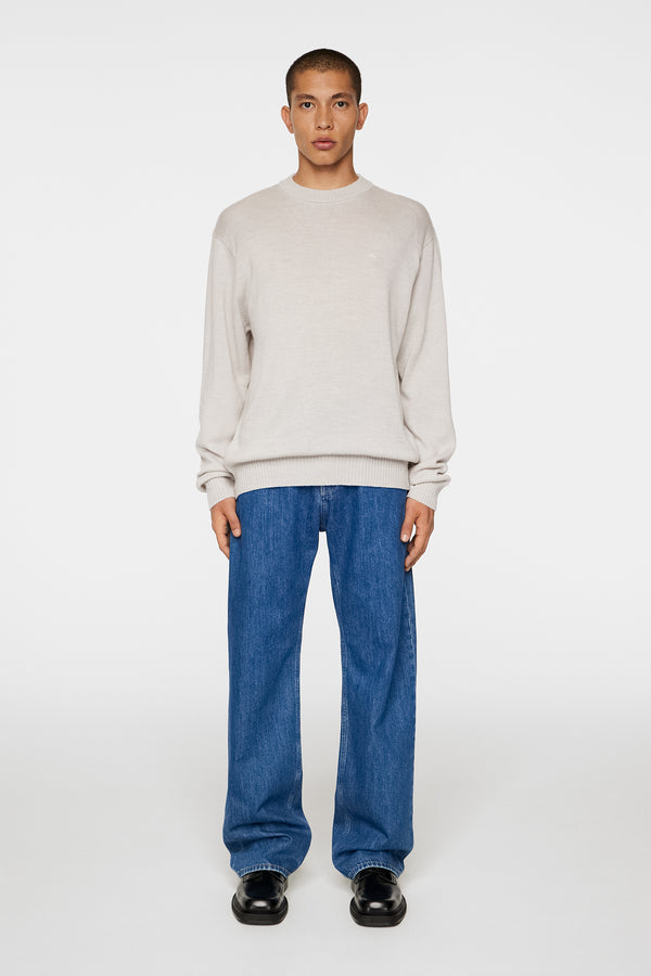 J.lindeberg Kino Merino Crew Moonbeam Melange