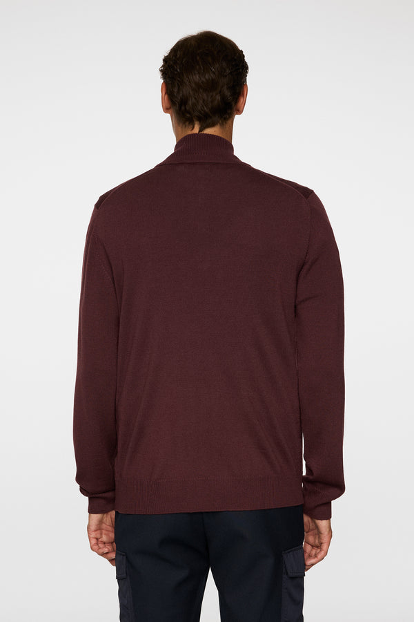 J.lindeberg Kiyan Merino Quarter Zip Huckleberry
