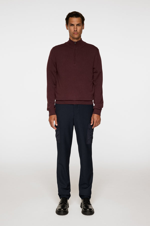 J.lindeberg Kiyan Merino Quarter Zip Huckleberry