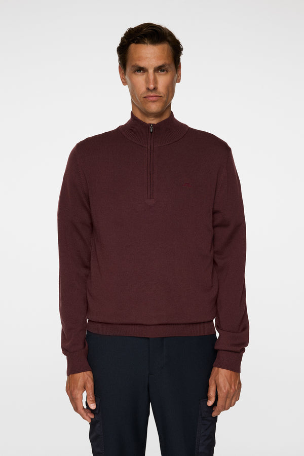 j.lindeberg Kiyan Merino Quarter Zip Huckleberry