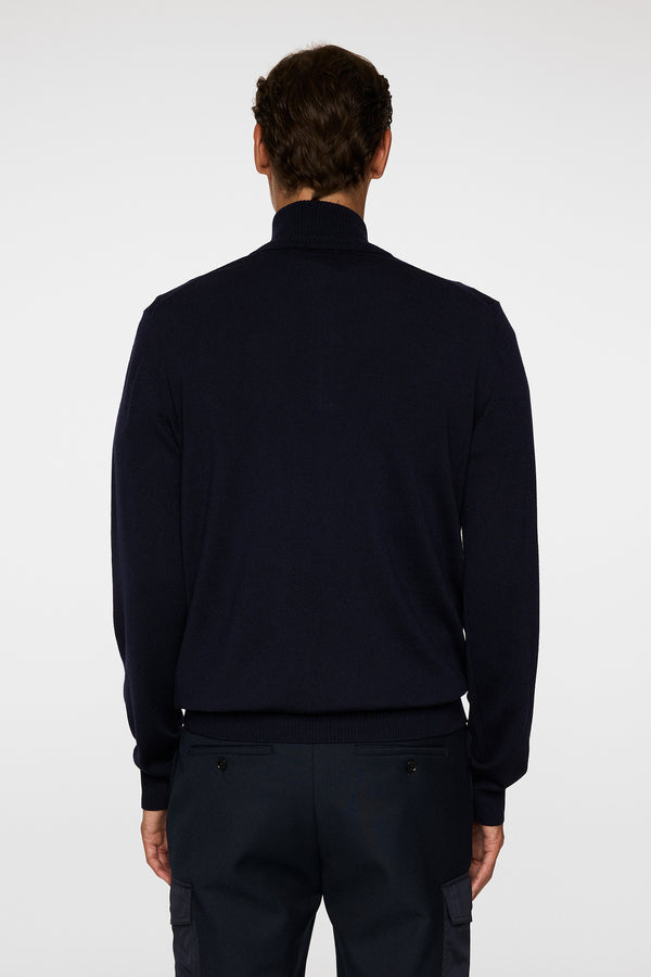 J.lindeberg Kiyan Merino Quarter Zip JL Navy