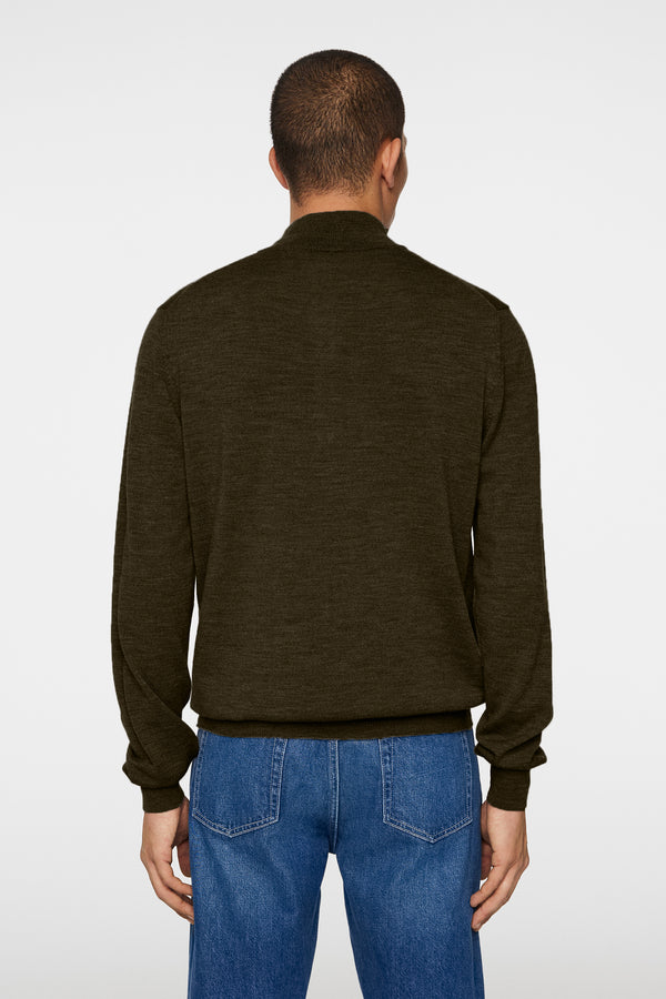 J.lindeberg Kiyan Quarter Zip Sweater Forest Green