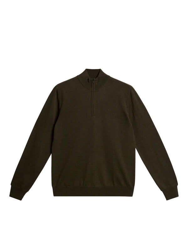 J.lindeberg Kiyan Quarter Zip Sweater Forest Green