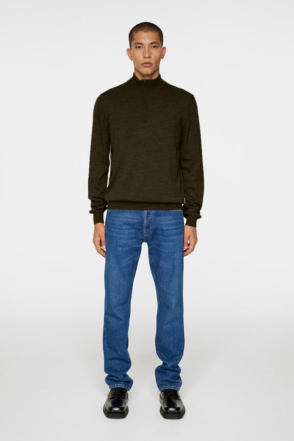 J.lindeberg Kiyan Quarter Zip Sweater Forest Green