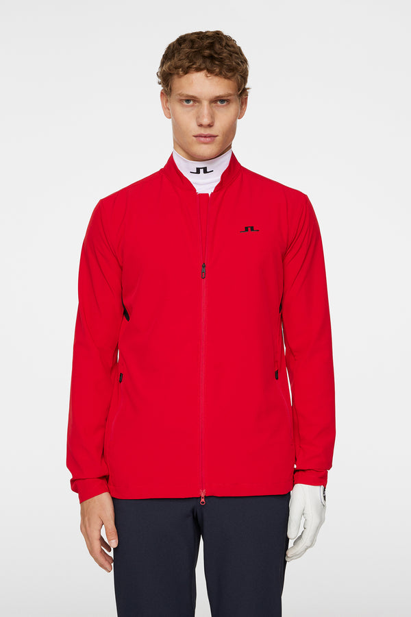 j.lindeberg KV Hybrid Golf Jacket Barbados Cherry