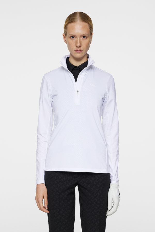 j.lindeberg Lauryn Quarter Zip Mid Layer White