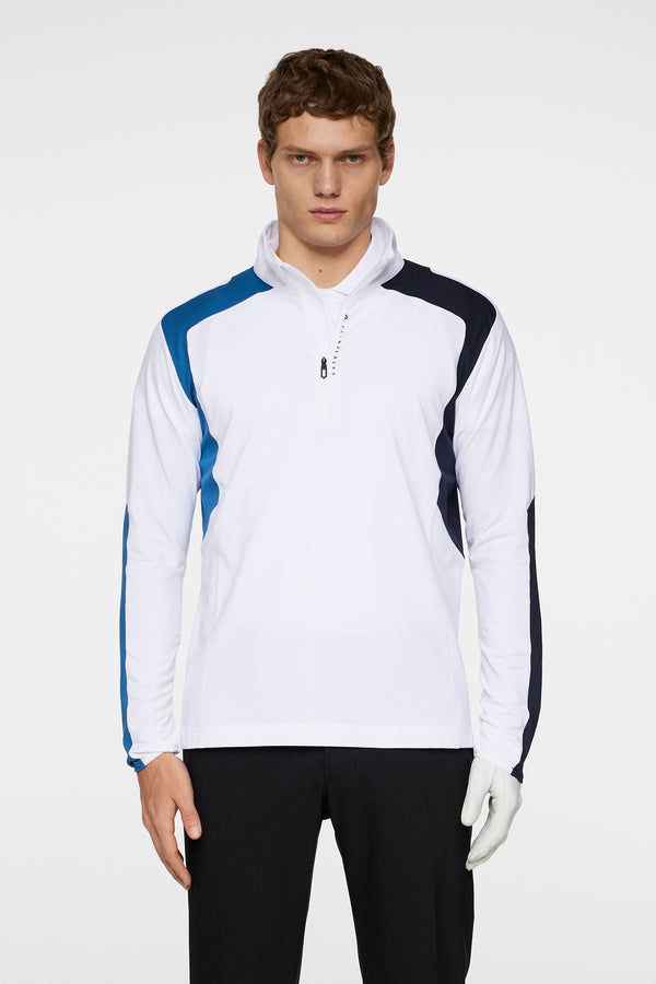 j.lindeberg Leander Quarter Zip Mid Layer White