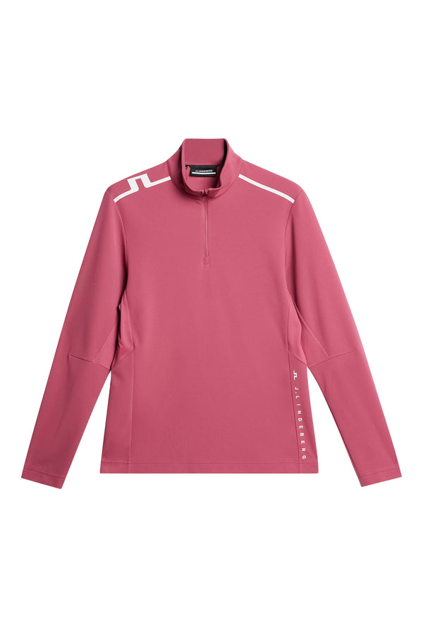 J.lindeberg Leon Quarter Zip Mid Layer Rose Wine