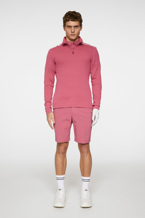 J.lindeberg Leon Quarter Zip Mid Layer Rose Wine