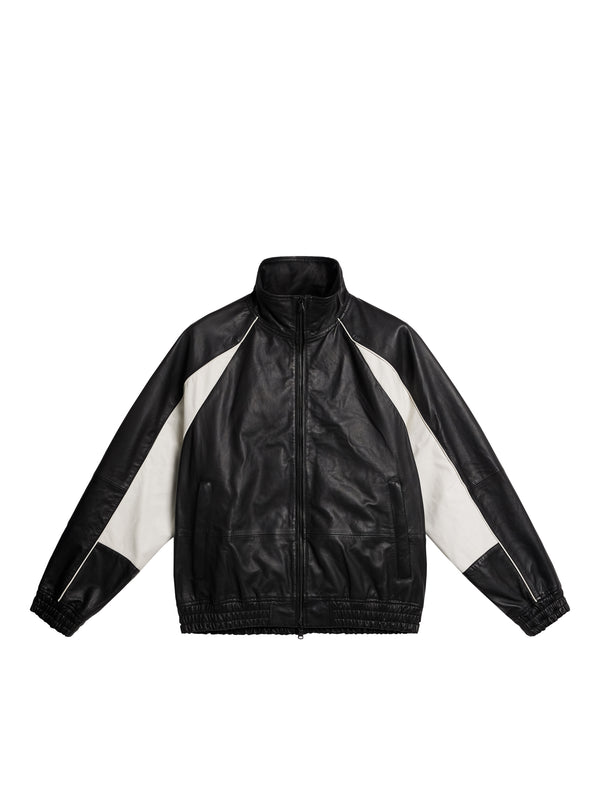 J.lindeberg Lex Leather Track Jacket Black
