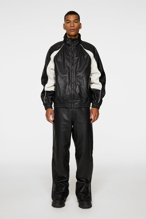 J.lindeberg Lex Leather Track Jacket Black