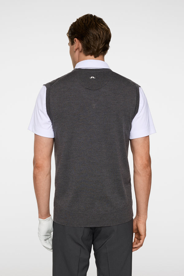 J.lindeberg Liam Knitted Vest Dark Grey Melange