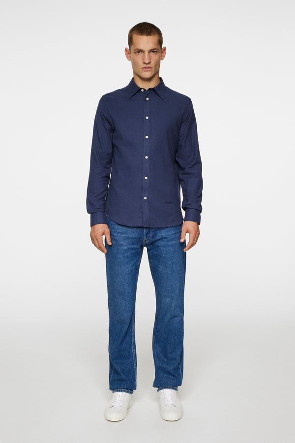 J.lindeberg Light Flannel Slim Shirt JL Navy
