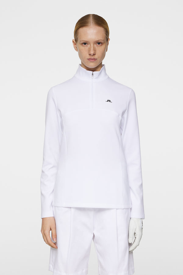 j.lindeberg Lorelei Quarter Zip Mid Layer White