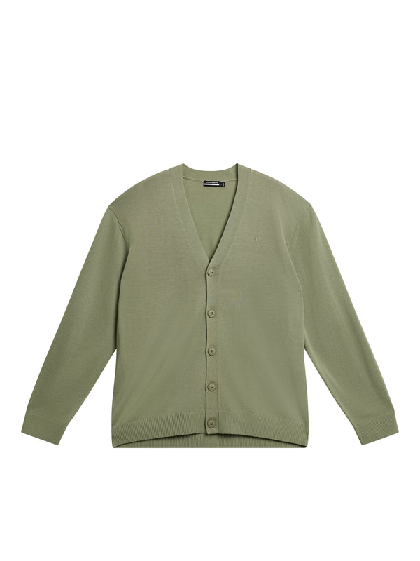J.lindeberg Lucas Knitted Cardigan Oil Green