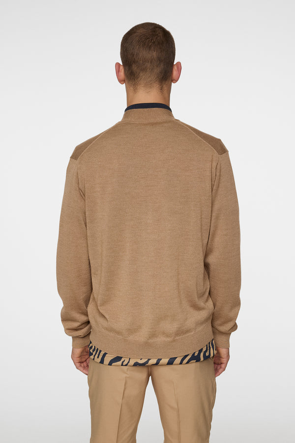 J.lindeberg Lucas Knitted Cardigan Tigers Eye